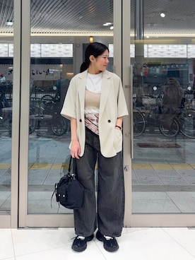 「アイテム（バンダナ/スカーフ）」を使った、hanaさん（レディース・151cm）の夏コーディネート