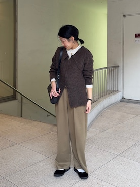 「SENSEOFPLACE」｜「アイテム（アクセサリー）」を使った、hanaさん（レディース・151cm）の冬コーディネート