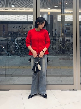 「SENSE OF PLACE by URBAN RESEARCH（センスオブプレイスバイアーバンリサーチ）のアイテム（パンプス）」を使った、hanaさん（レディース・151cm）の秋コーディネート