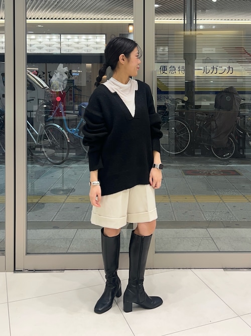 セール】『消臭』スクエアトゥストレッチロングブーツ（ブーツ