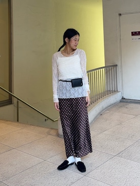 「SENSE OF PLACE by URBAN RESEARCH（センスオブプレイスバイアーバンリサーチ）のアイテム（Tシャツ/カットソー）」を使った、hanaさん（レディース・154cm）の秋コーディネート