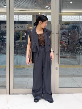 「アイテム（スリッポン）」を使った、hanaさん（レディース・151cm）の夏コーディネート