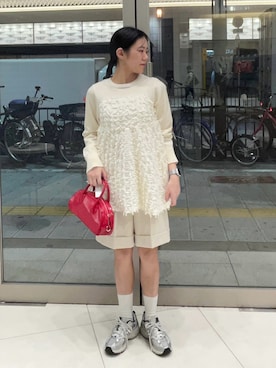 「スニーカー好きと繋がりたい」｜hanaさん（レディース・151cm）の冬コーディネート