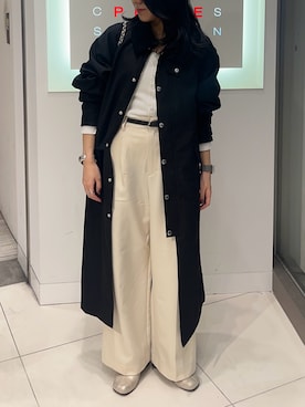 「SENSE OF PLACE by URBAN RESEARCH（センスオブプレイスバイアーバンリサーチ）のパッチワークVネックカーディガン（カーディガン/ボレロ）」を使った、hanaさん（レディース・151cm）の秋コーディネート