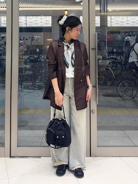 「アイテム（バンダナ/スカーフ）」を使った、hanaさん（レディース・151cm）の夏コーディネート