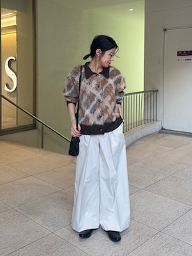 「アイテム（チノパンツ）」を使った、hanaさん（レディース・151cm）の冬コーディネート