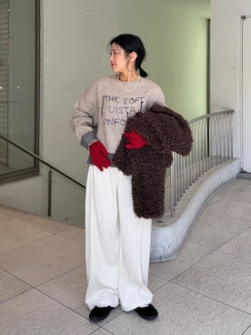 「アイテム（手袋）」を使った、hanaさん（レディース・151cm）の秋コーディネート