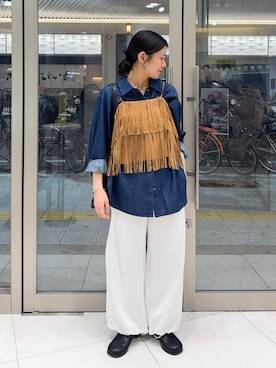 「アイテム（スリッポン）」を使った、hanaさん（レディース・151cm）の夏コーディネート