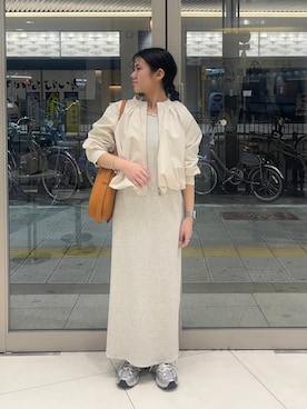 「春物」｜「アイテム（ジャケット/アウター）」を使った、hanaさん（レディース・151cm）の冬コーディネート