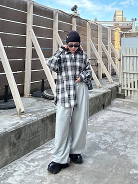 「アイテム（スウェットパンツ）」を使った、fokanon0622さん（レディース・157cm・20代）の秋コーディネート