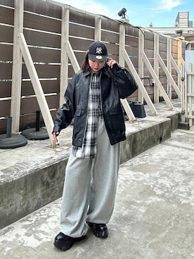「アイテム（スウェットパンツ）」を使った、fokanon0622さん（レディース・157cm・20代）の秋コーディネート
