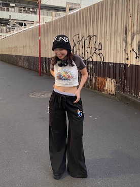 「アイテム（スウェットパンツ）」を使った、fokanon0622さん（レディース・157cm・20代）の夏コーディネート
