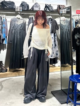 「PAGEBOY（ページボーイ）のマルチWAYバックルバッグ【500mlペットボトル収納可能/リュック/トート/斜めかけ出来る】（ショルダーバッグ、ブラック系）」を使った、fokanon0622さん（レディース・157cm）の夏コーディネート