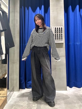 「PBLIM（ページボーイリム）のアイテム（Tシャツ/カットソー）」を使った、fokanon0622さん（レディース・157cm）の秋コーディネート