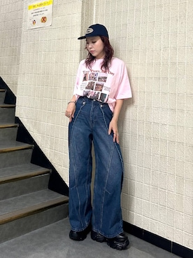 「PBLIM（ページボーイリム）のアイテム」を使った、fokanon0622さん（レディース・157cm）の夏コーディネート