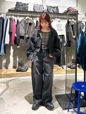 「PAGEBOY（ページボーイ）のアイテム（デニムパンツ）」を使った、fokanon0622さん（レディース・157cm）の秋コーディネート