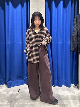 「アイテム（ストール/ショール）」を使った、fokanon0622さん（レディース・157cm）の秋コーディネート