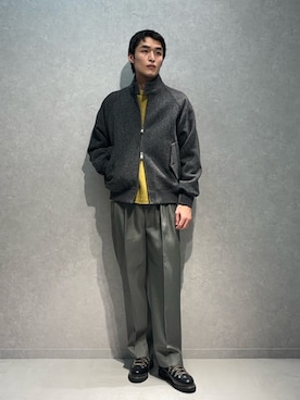 「Paraboot」｜「アイテム（パンツ）」を使った、Isogai_TOMORROWLANDさん（メンズ・180cm）の冬コーディネート