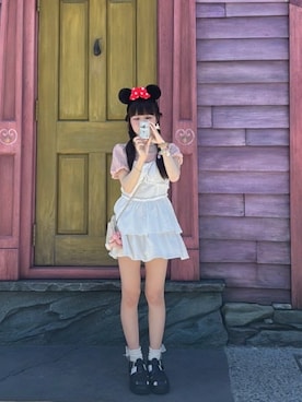 「白ワンピース」｜ｎａｂｅ ☘︎︎⋆͛さん（レディース・150cm）の夏コーディネート