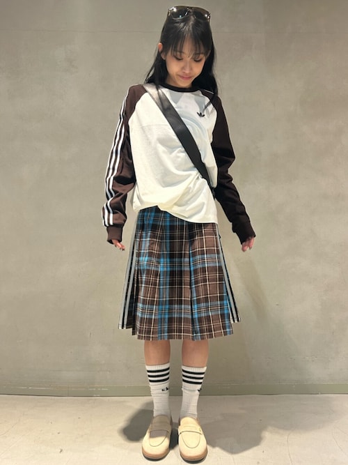プリーツ チェック スカート / アディダスオリジナルス adidas