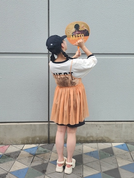 「アイテム（キャミソール）」を使った、Mickeyさん（レディース・148cm）の秋コーディネート