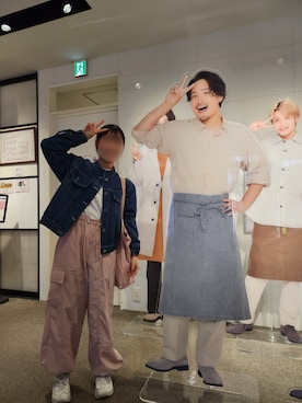 「アイテム（デニムジャケット）」を使った、Mickeyさん（レディース・148cm）の秋コーディネート