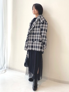 チャコールグレー | 2点セット（フレンチスリーブチュール