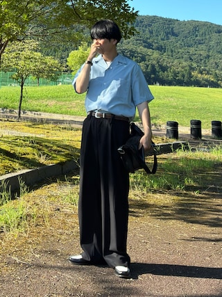 「WYM LIDNM（ウィム バイ リドム）のCLEAN RANDOM RIB TANK TOP（タンクトップ）」を使った、mor…さん（メンズ・168cm）の夏コーディネート