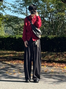 「アイテム（スラックス）」を使った、mor…さん（メンズ・168cm）の夏コーディネート