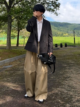 「アイテム（テーラードジャケット）」を使った、mor…さん（メンズ・168cm）の秋コーディネート