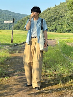「Llife（ライフ）のアイテム」を使った、mor…さん（メンズ・168cm）の夏コーディネート