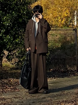 「アイテム（キーケース/キーアクセサリー、ブラウン系）」を使った、mor…さん（メンズ・168cm）の冬コーディネート