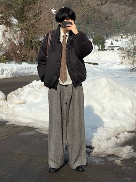 「SINSS（シンス）のアイテム」を使った、mor…さん（メンズ・168cm）の冬コーディネート