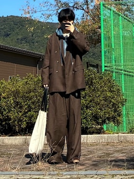 「アイテム（パーカー）」を使った、mor…さん（メンズ・168cm）の秋コーディネート