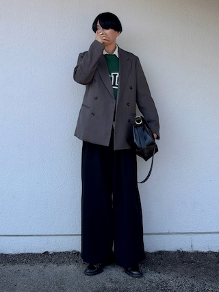 「WYM LIDNM(ウィム バイ リドム)のMELANGE TWEED DOUBLE JACKET【SET-UP】(テーラードジャケット)」を使った、mor…さん(メンズ・168cm)の秋コーディネート