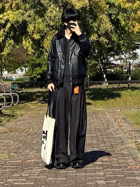 「アイテム（財布/小物）」を使った、mor…さん（メンズ・168cm）の秋コーディネート