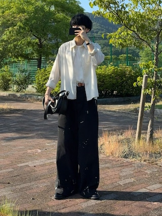 「HARUTA(ハルタ)のHARUTA ハルタ PLAINTOE LACE-UP プレーントゥ レースアップシューズ 711 BLACK(ドレスシューズ)」を使った、mor…さん(メンズ・168cm)の春コーディネート