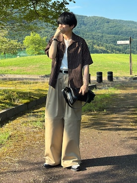 「soerte（ソエルテ）のアイテム」を使った、mor…さん（メンズ・168cm）の夏コーディネート