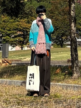 「アイテム（スラックス）」を使った、mor…さん（メンズ・168cm）の秋コーディネート