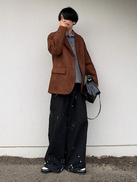「アイテム（リング）」を使った、mor…さん（メンズ・168cm）の秋コーディネート