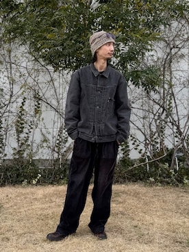 「arth（アース）のアイテム（帽子）」を使った、おたけさん（メンズ・180cm）の冬コーディネート