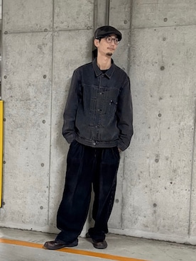 「アイテム（ハンチング/ベレー帽）」を使った、おたけさん（メンズ・180cm）の秋コーディネート