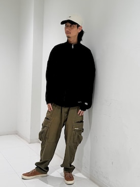 「DANTON（ダントン）のアイテム（帽子）」を使った、おたけさん（メンズ・180cm）の秋コーディネート