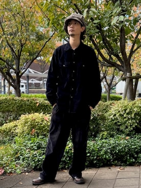 「アイテム（キャスケット）」を使った、おたけさん（メンズ・180cm）の秋コーディネート