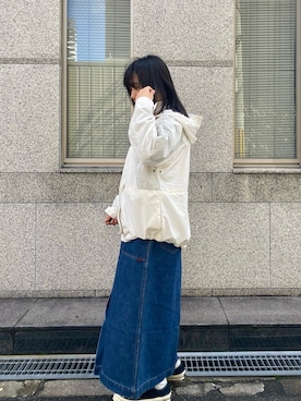 「WILD THINGS（ワイルドシングス）のアイテム（ナイロンジャケット）」を使った、ことねさん（レディース・157cm）の春コーディネート