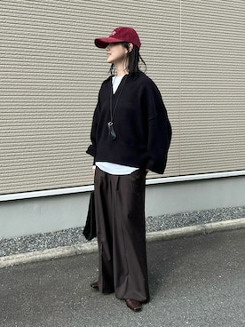「アイテム（イヤリング）」を使った、kocoaさん（レディース・160cm）の秋コーディネート