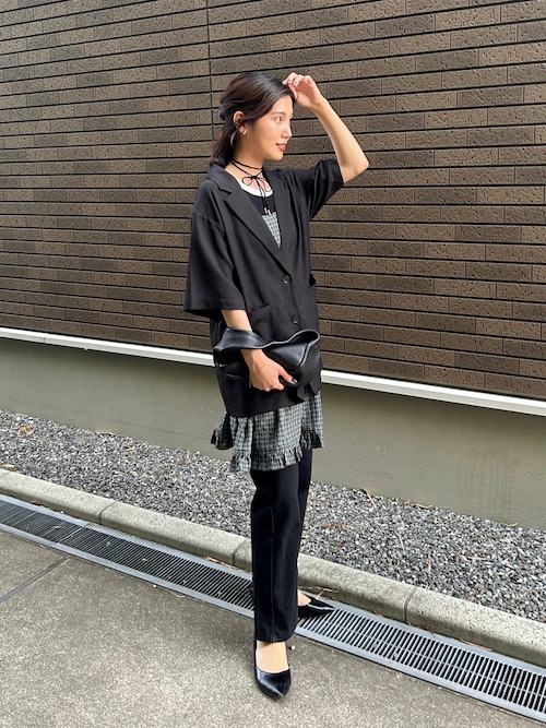 セール】[セットアップ対応]リネンライク半袖テーラードジャケット