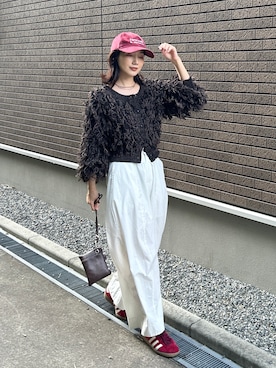 「アイテム（カーディガン/ボレロ）」を使った、kocoaさん（レディース・160cm）の秋コーディネート