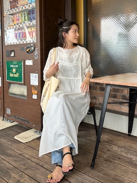 「アイテム（ワンピース/ドレス）」を使った、𝚔𝚘𝚌𝚘𝚊さん（レディース・160cm）の夏コーディネート