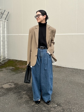 「アイテム（イヤリング）」を使った、kocoaさん（レディース・160cm）の秋コーディネート